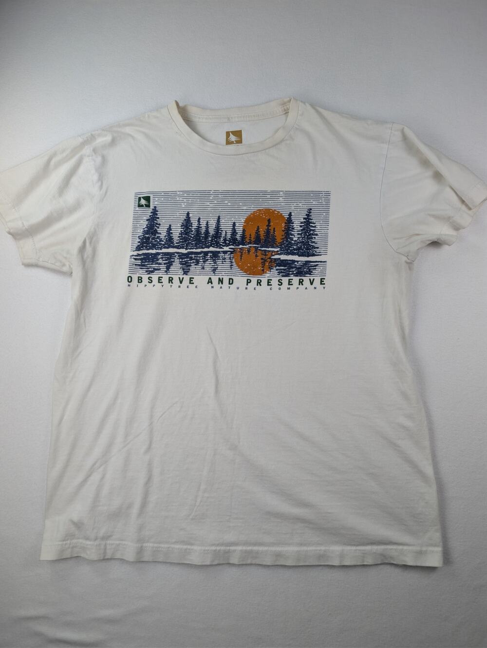 HippyTree Observe and Preserve Nature Graphic T-Shirt Large Outdoor Surf Tee